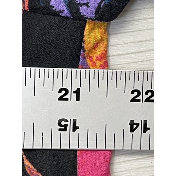 Beautiful by Lawrence Zarian Shirt Womens Medium Black Floral Print Top Blouse - Picture 5 of 10